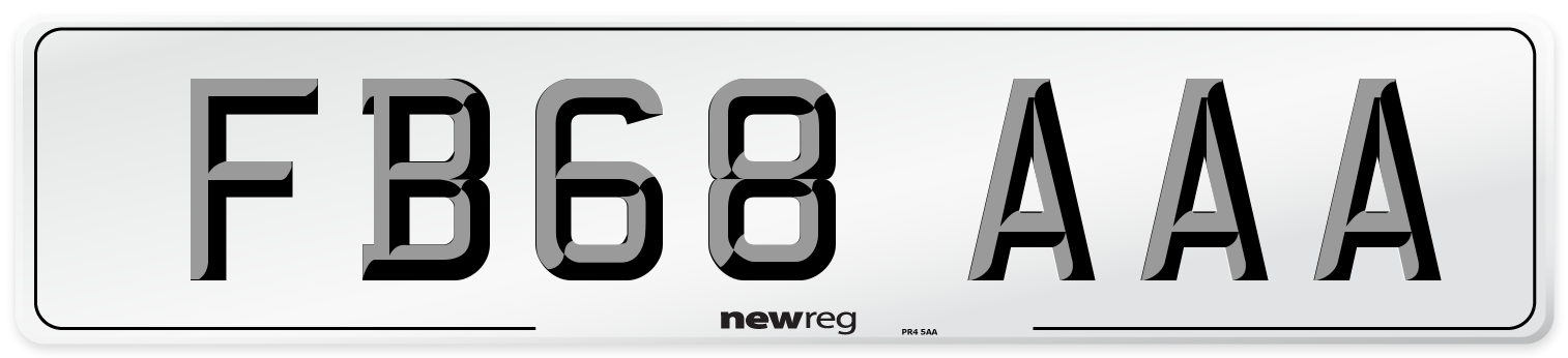 FB68 AAA Number Plate from New Reg